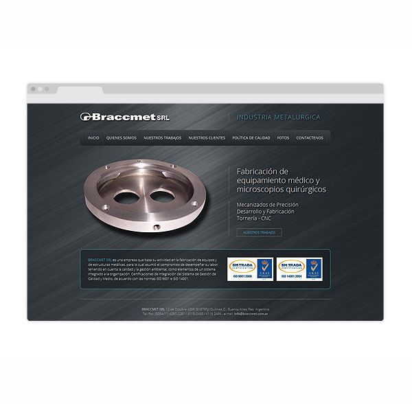 web - Braccmet SRL Sitio responsivo