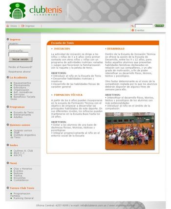 sitios sobre plataformas Open Source: Club Tenis